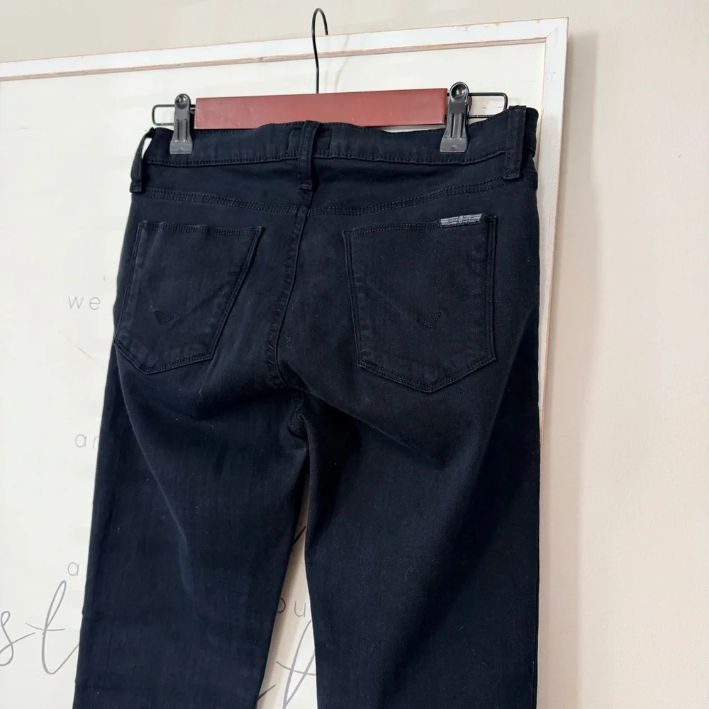 HUDSON Krista Ankle Super Skinny Black Denim Jeans Pants Slim 28 Like New